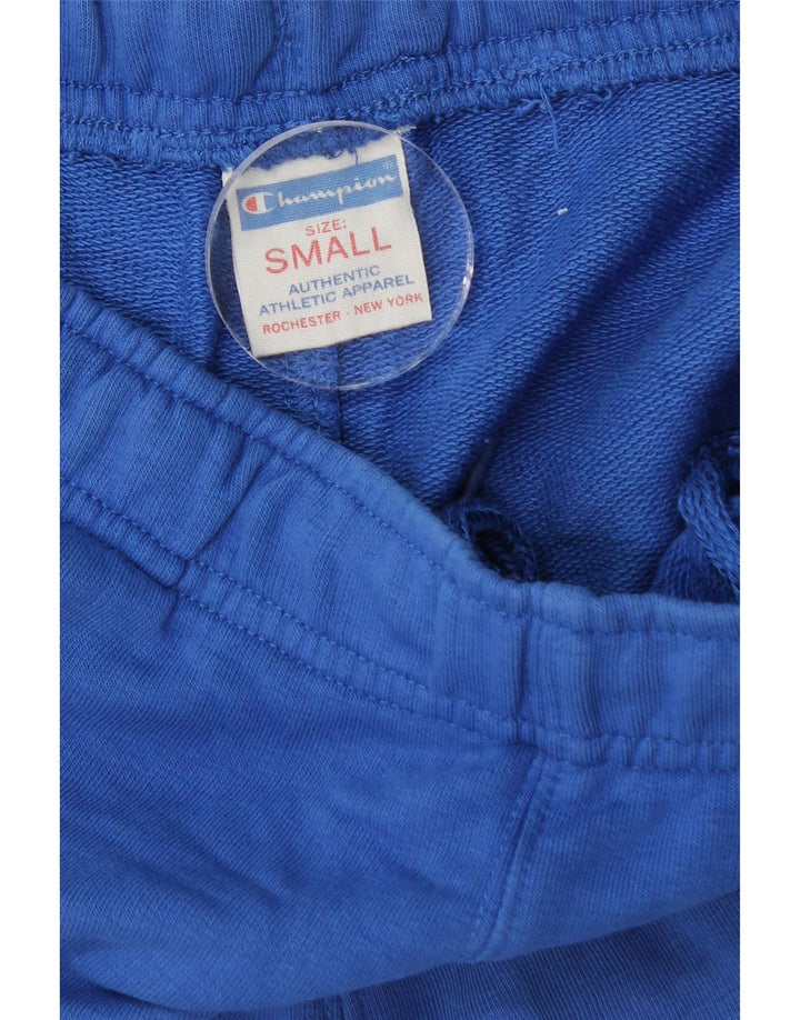 CHAMPION Mens Graphic Sport Shorts Small Blue
