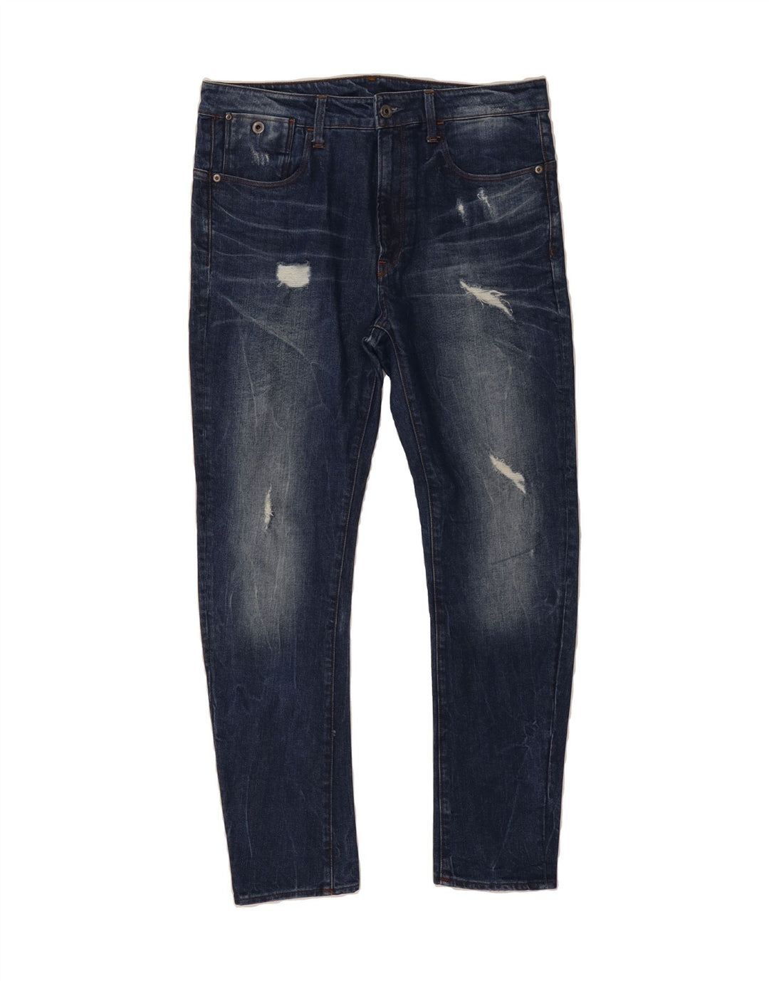 G-STAR Mens Distressed Slim Jeans W34 L28 Blue Vintage G-Star and Second-Hand G-Star from Messina Hembry 