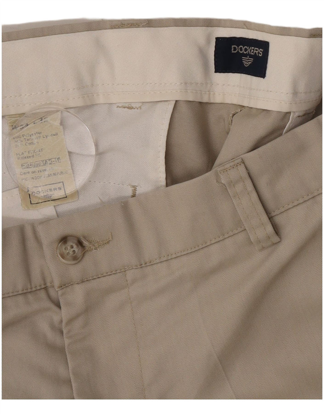 Dockers Straight Chino Bukser til mænd W34 L30 Beige Polyester