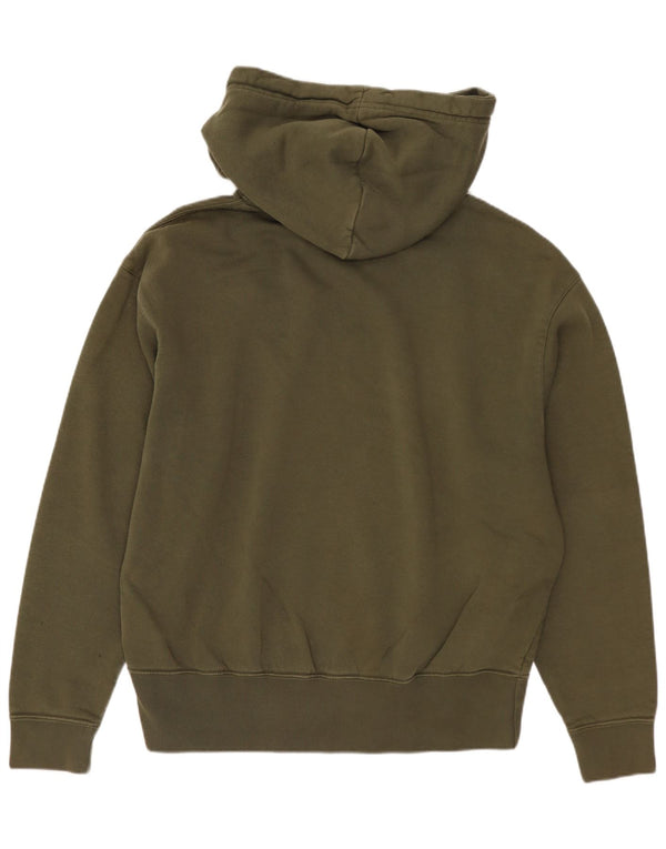 NIKE Loose Fit Hoodie Jumper XS Khaki Bomuld