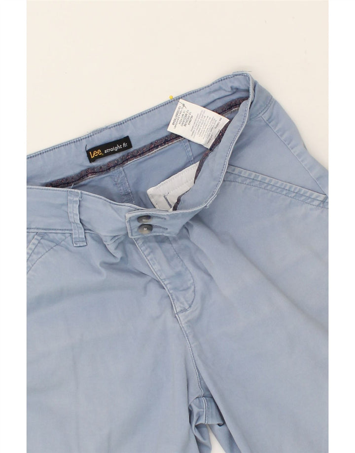 LEE Womens Straight Fit Chino Shorts US 10 Medium W30 Blue Cotton Vintage Lee and Second-Hand Lee from Messina Hembry 
