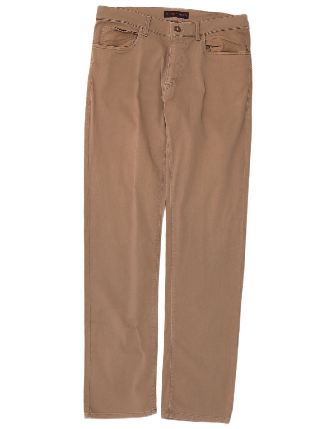 Trussardi Straight Casual Bukser til mænd W35 L33 Beige Polyester