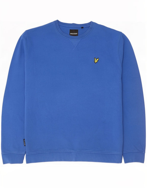Lyle & Scott Herre Sweatshirt Jumper 2XL Blå Bomuld