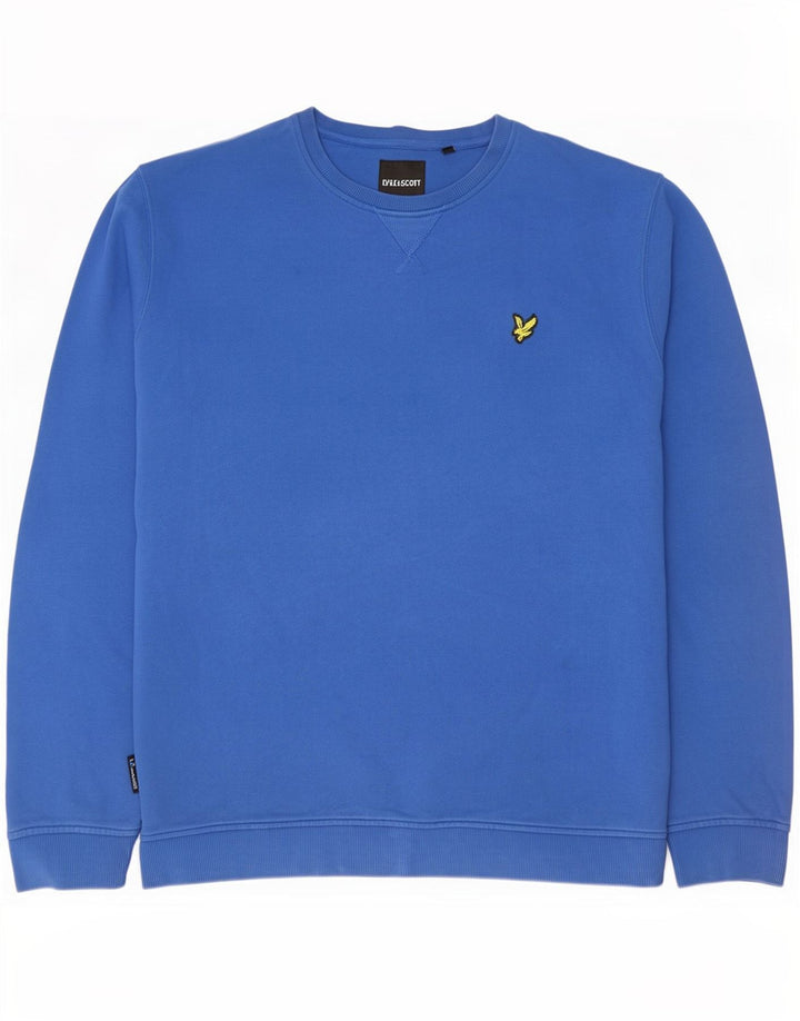 Lyle & Scott Herre Sweatshirt Jumper 2XL Blå Bomuld