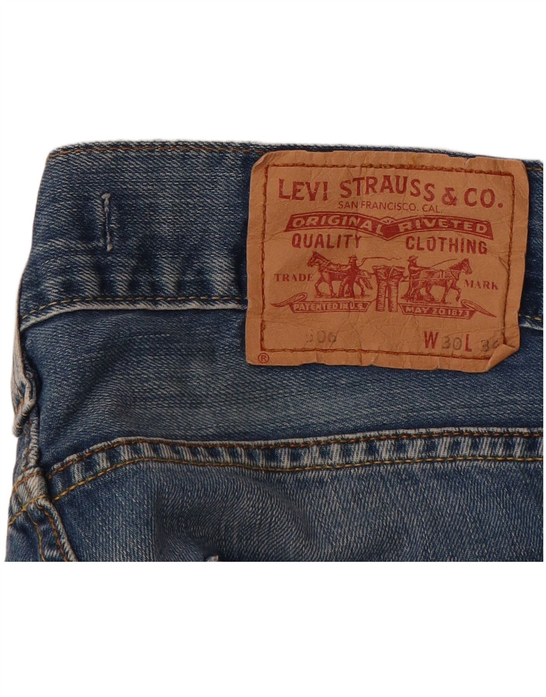 Levi's Womens 506 Straight Jeans med standard pasform W30 L24 Blå