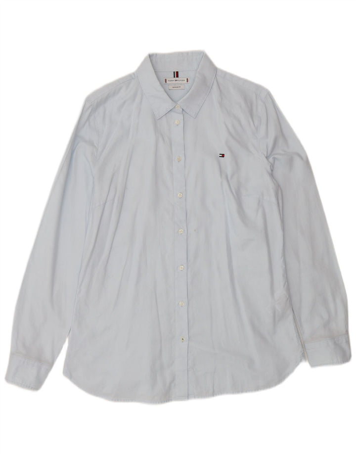 Tommy Hilfiger Dame Regular Fit Skjorte UK 12 Medium Blue Cotton Classic