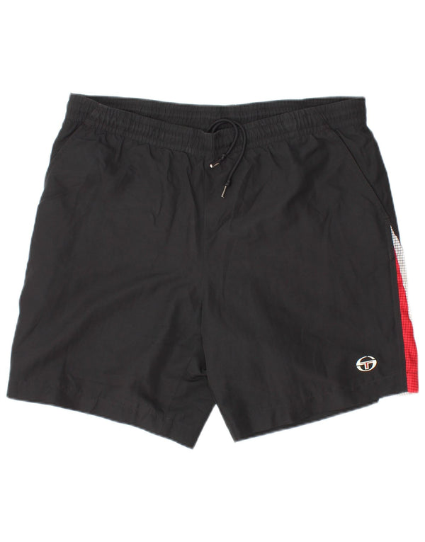 SERGIO TACCHINI Badeshorts til mænd Large Black Colourblock Polyester