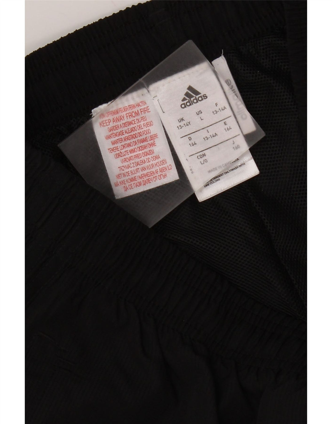 Adidas Boys Climalite træningsdragt bukser 13-14 år Sort polyester