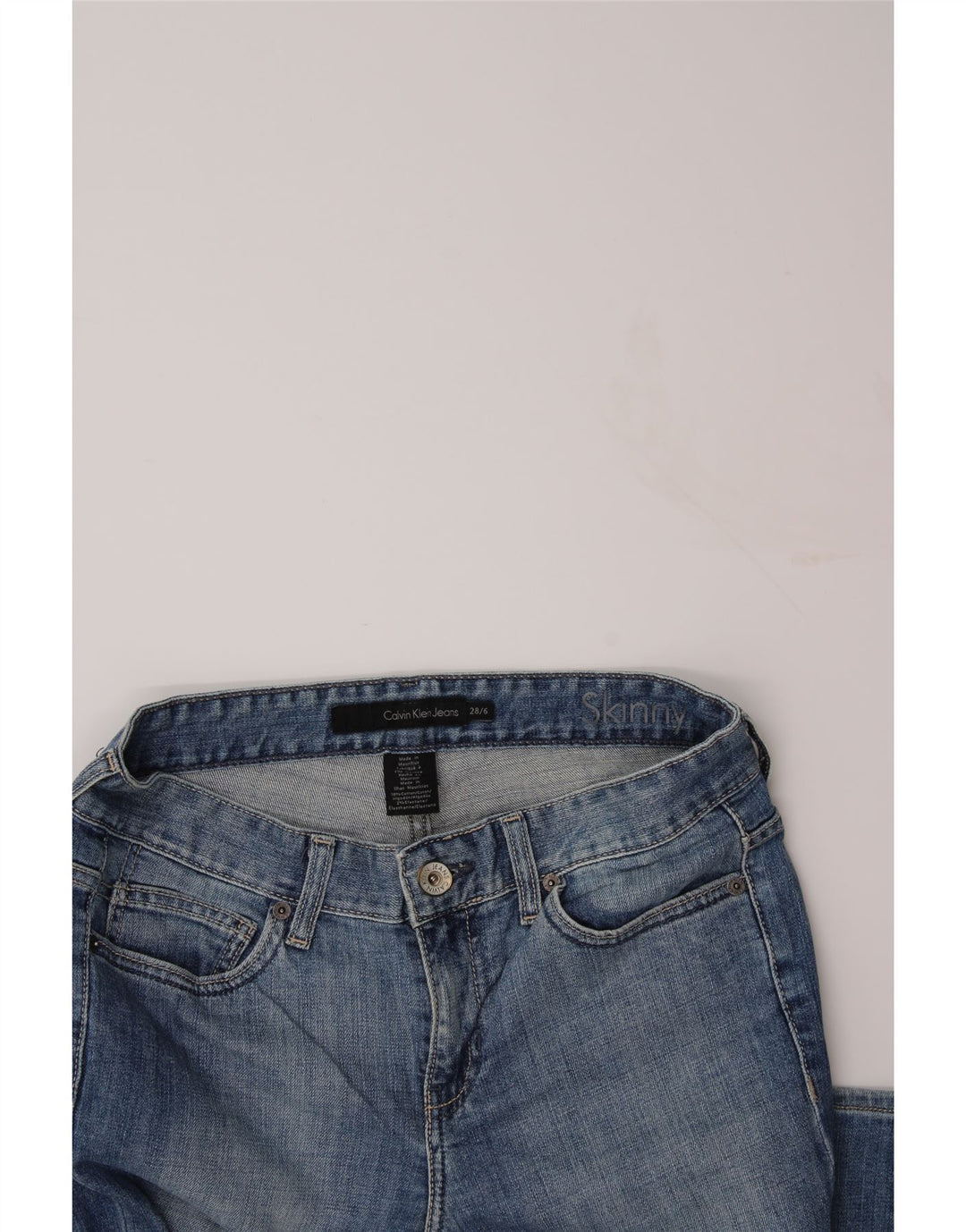 CALVIN KLEIN Womens Straight Jeans US 6 Medium W28 L33 Blue Cotton Vintage Calvin Klein and Second-Hand Calvin Klein from Messina Hembry 