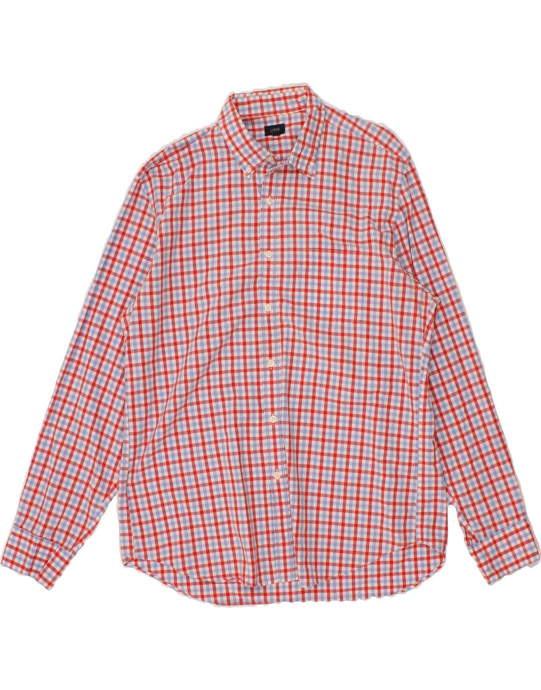 J. CREW Mens Shirt XL Red Check Cotton Vintage J. Crew and Second-Hand J. Crew from Messina Hembry 