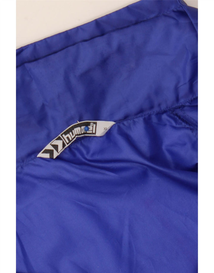 HUMMEL Herre grafisk regnjakke med hætte UK 42 XL Blå polyester