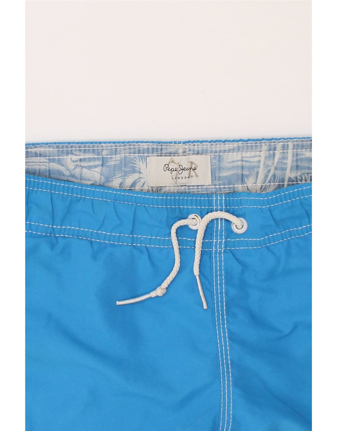 PEPE JEANS Boys Graphic Swimming Shorts 4-5 Years  Blue Polyester Vintage PEPE Jeans and Second-Hand PEPE Jeans from Messina Hembry 