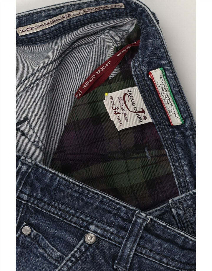 Jacob Cohen Herre Straight Jeans W34 L30 Blå Bomuld