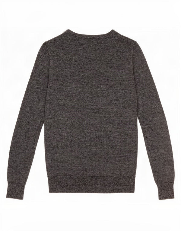 Gap Dame Boat Neck Jumper Sweater UK 6 XS Grå Flecked Merino Wool