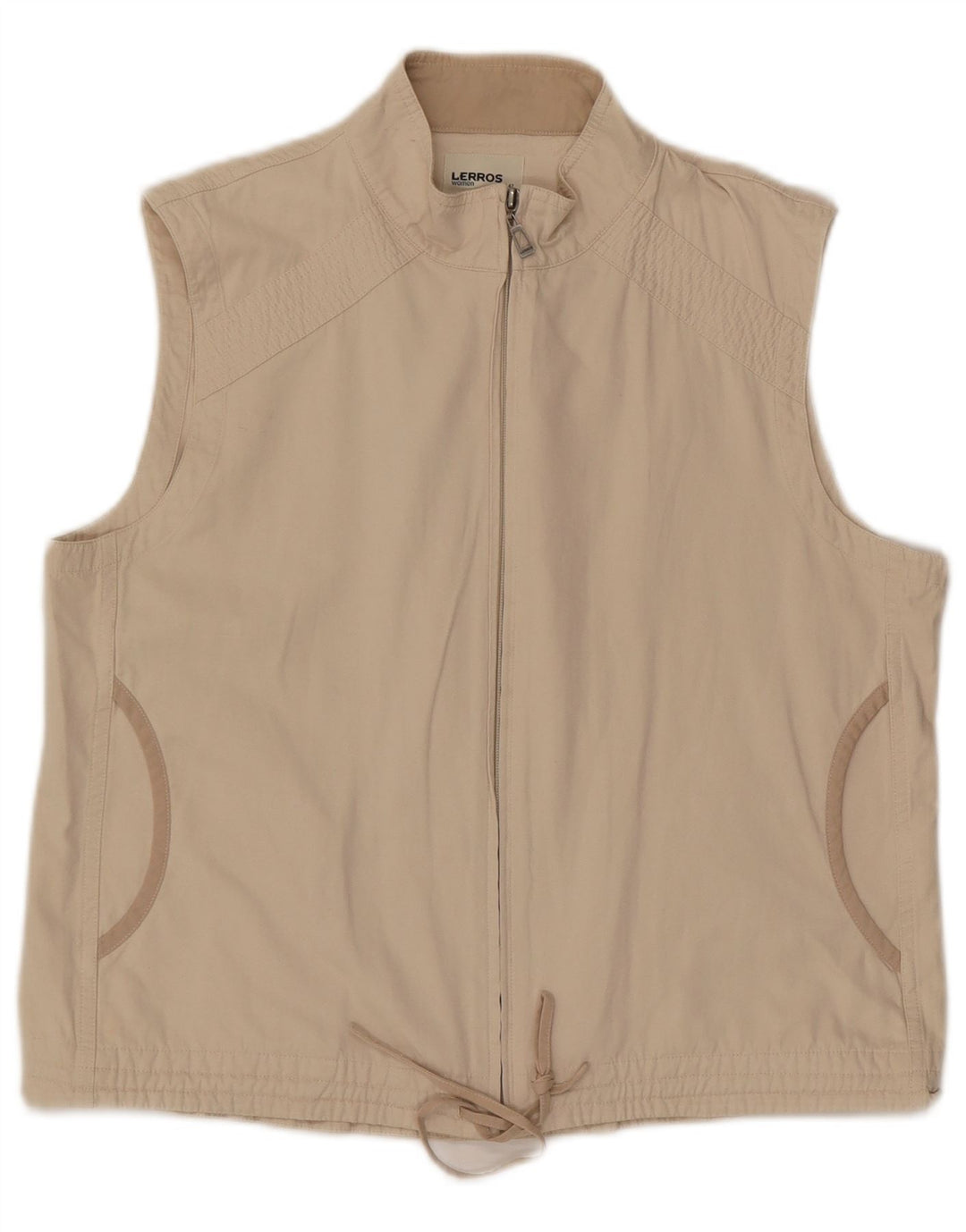 Lerros Dame Gilet IT 42 Medium Beige Bomuld