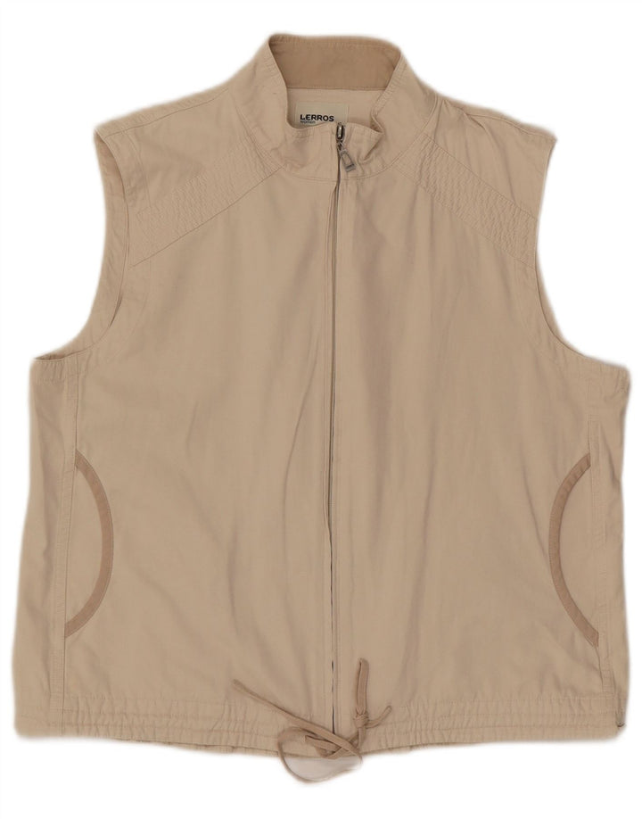 Lerros Dame Gilet IT 42 Medium Beige Bomuld