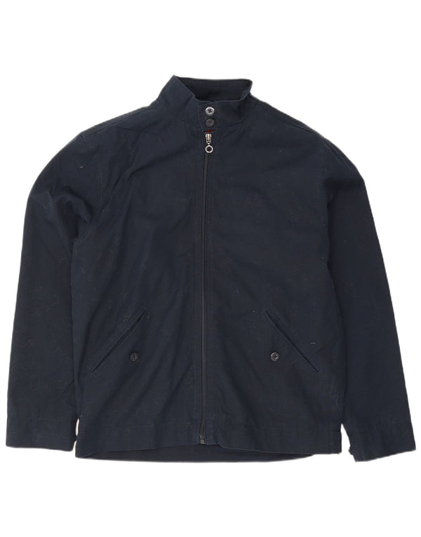 Ben Sherman Mens Bomber Jacket UK 38 Medium Navy Blue Cotton