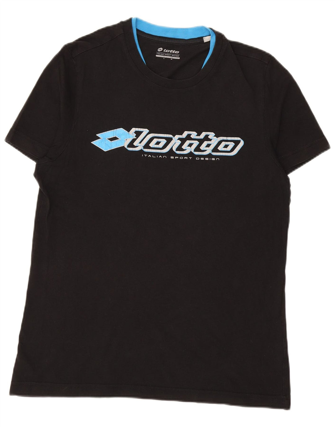 LOTTO Herre Grafisk T-Shirt Top Medium Sort