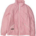 Vintage Dame Standard Fit Polstret Jakke EU 40 Medium Pink Polyamid