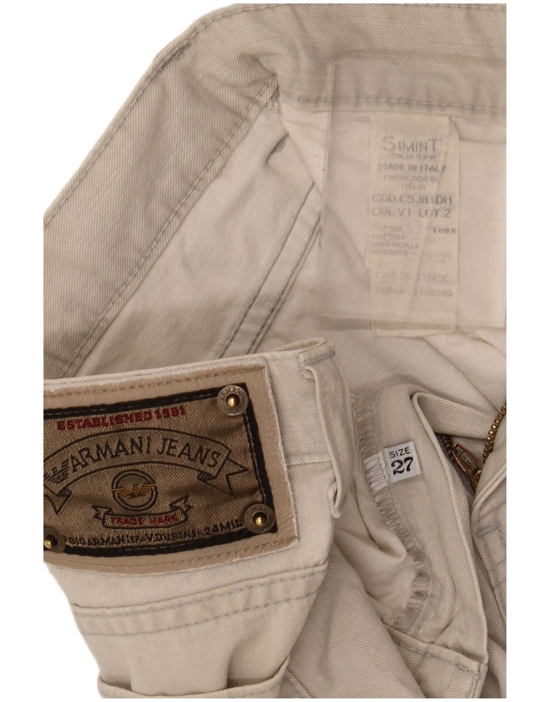 Armani koniske jeans til kvinder W27 L26 grå bomuld