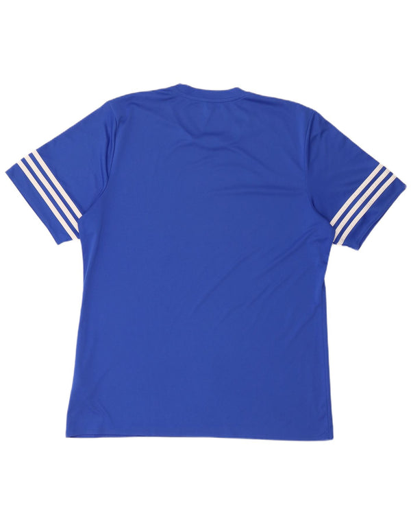 Adidas Herre T-Shirt Top 2XL Blå Polyester