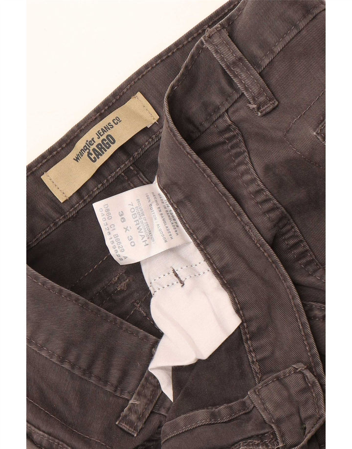 Wrangler Straight Cargo bukser til mænd W36 L30 Grå bomuld