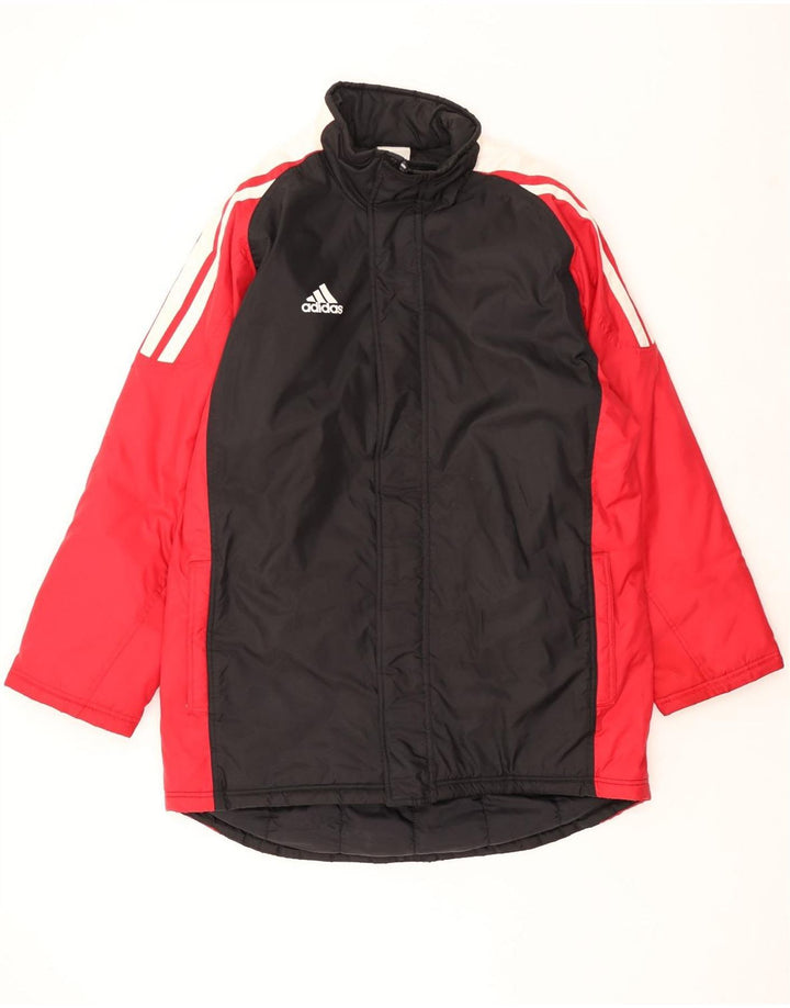 ADIDAS Windbreaker Coat til mænd UK 46/48 XL Sort Colourblock Polyamid