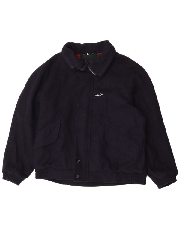 Bailo Herre Loose Fit Bomber Jacket IT 52 XL Marineblå Uld