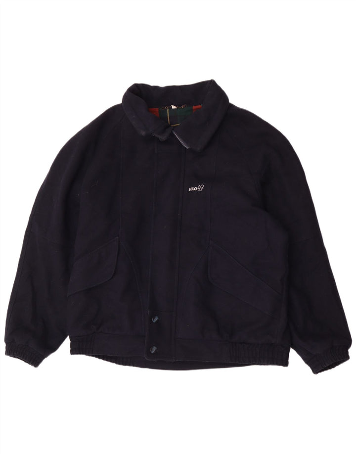 Bailo Herre Loose Fit Bomber Jacket IT 52 XL Marineblå Uld