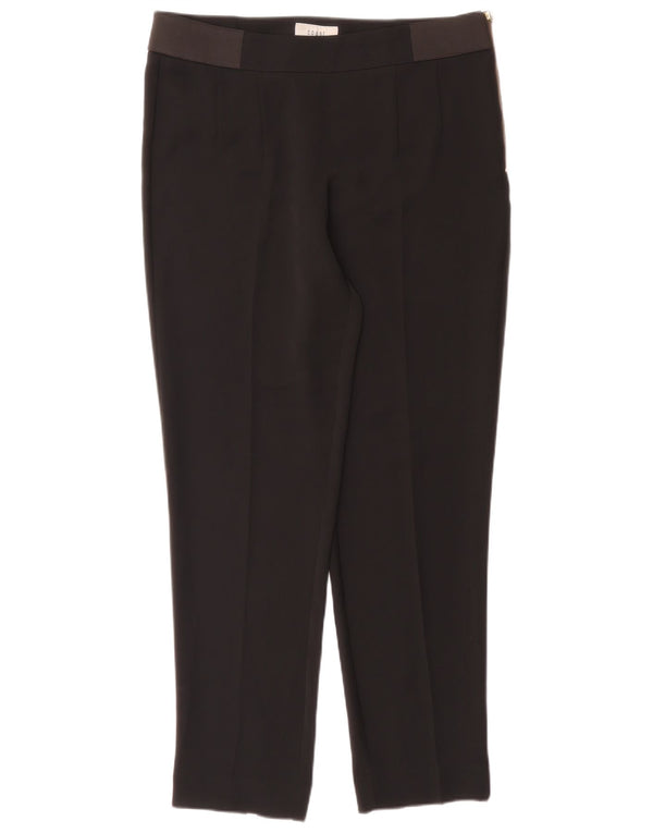 Coast Womens Slim Casual Trousers UK 14 Large W34 Black Colourblock