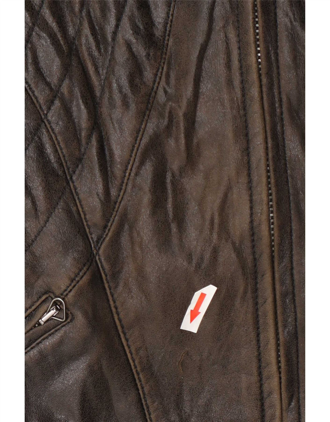 Trussardi Biker Læderjakke til kvinder UK 14 Medium Brun