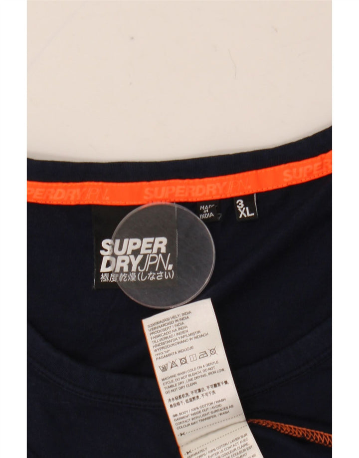 Superdry herrevest top 3XL marineblå bomuld