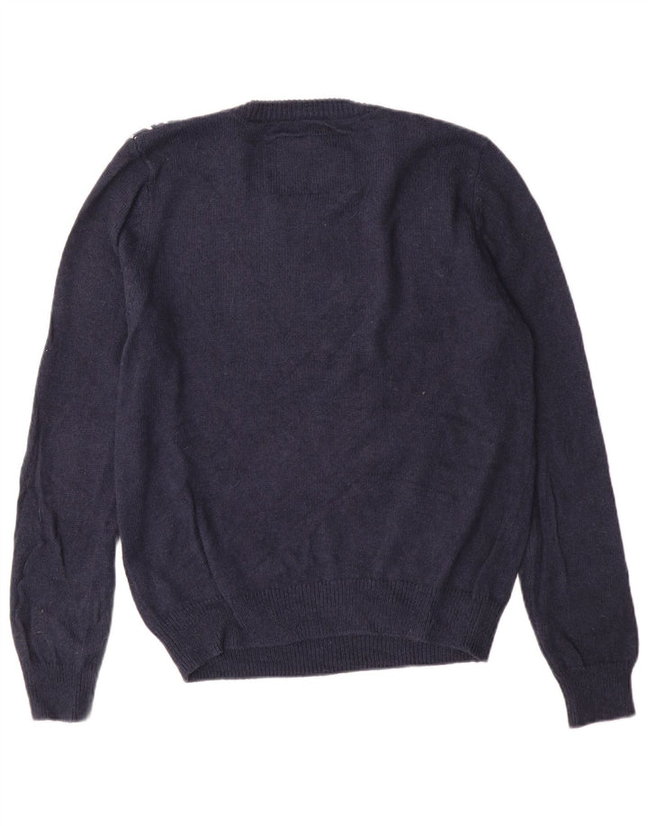 JACK WILLS Dame sweater med rund hals DK 12 Medium Navy Blue