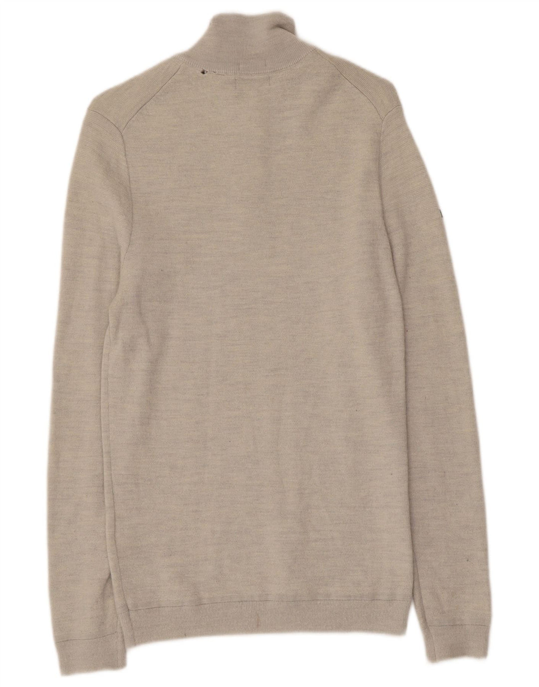SUPERDRY sweater med lynlås til mænd XS Grå uld