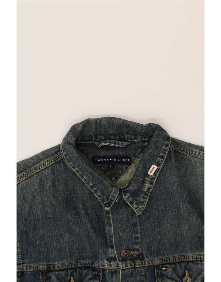 TOMMY HILFIGER Mens Denim Jacket UK 40 Large Blue Cotton Vintage Tommy Hilfiger and Second-Hand Tommy Hilfiger from Messina Hembry 