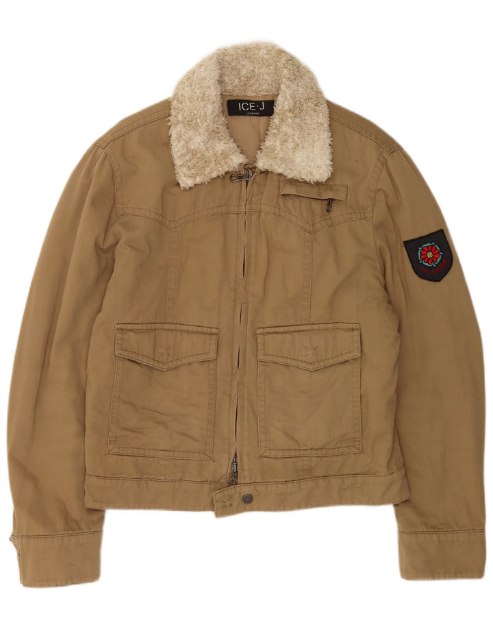 Iceberg Herre Utility Jacket IT 52 XL Beige Bomuld