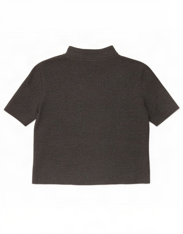Zara Womens Crop T-Shirt Top UK 10 Small Grå