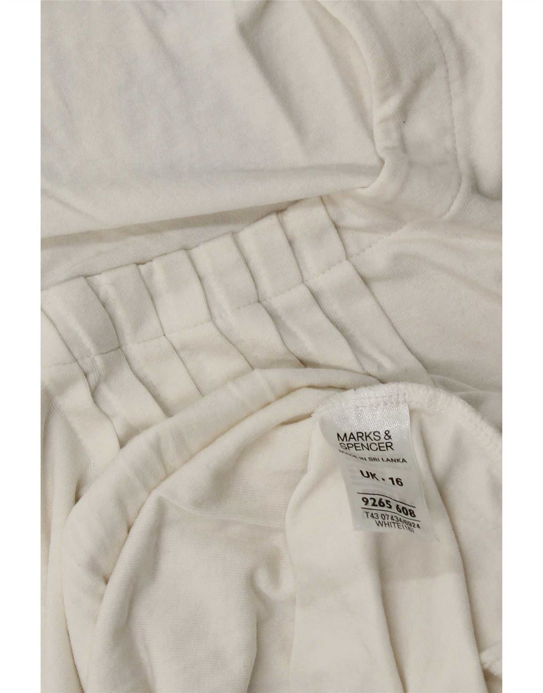 Marks & Spencer T-shirt top til kvinder DK 16 Stor hvid viskose