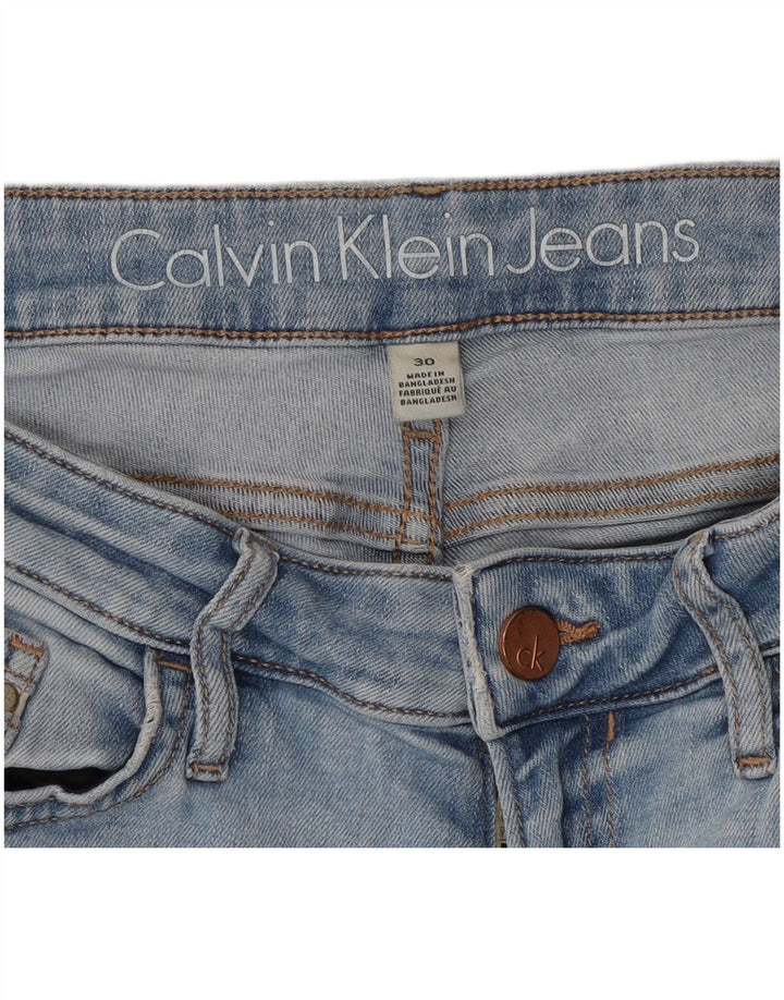 Calvin Klein Dame Slim Jeans W30 L27 Blå Bomuld