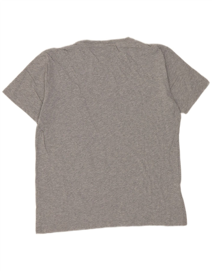 REPLAY Dame Grafisk T-Shirt Top UK 16 Large Grå