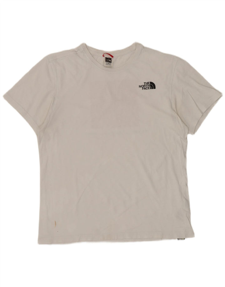 THE NORTH FACE Herre grafisk T-shirt Top Medium Hvid Bomuld