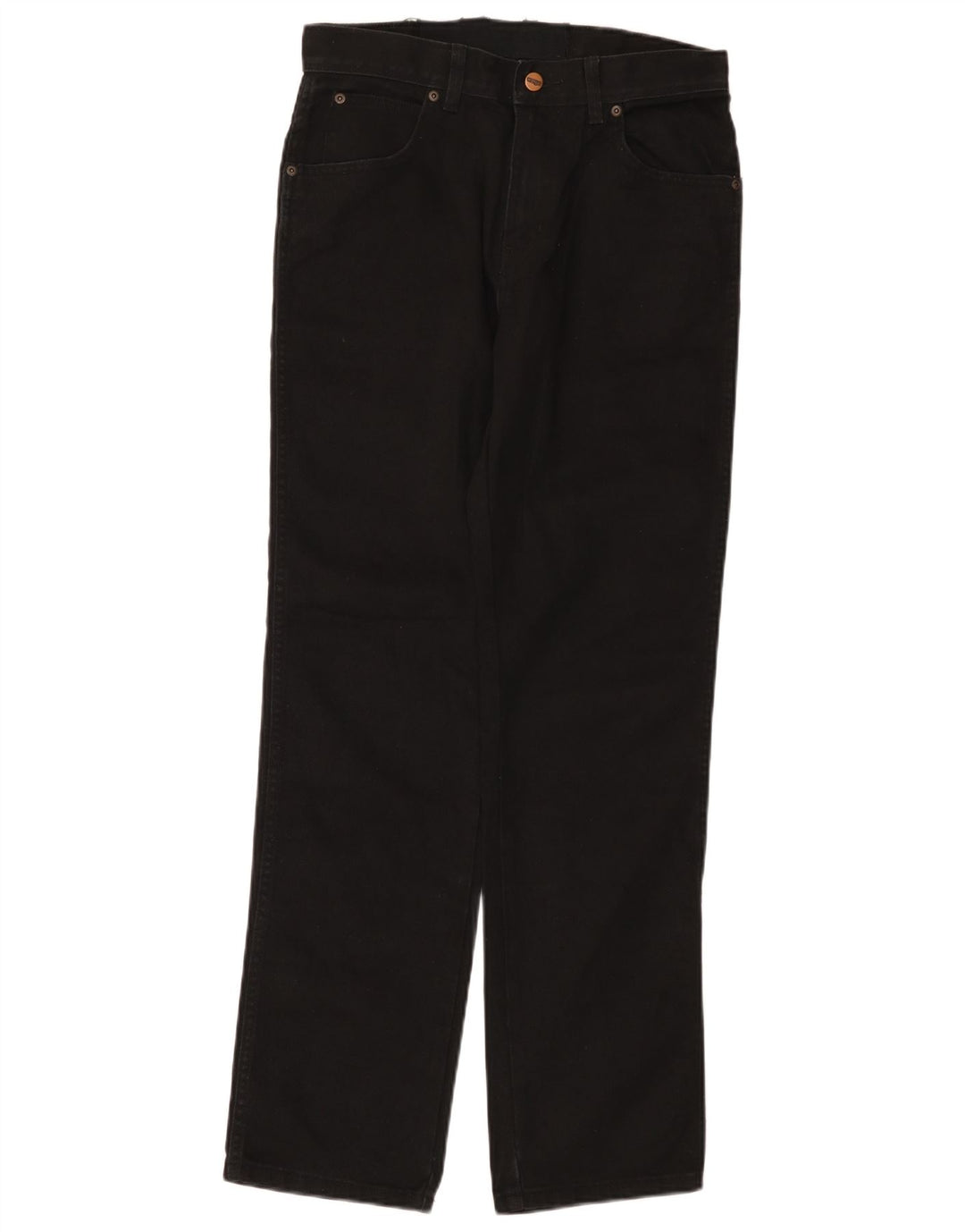 Wrangler Straight Jeans til mænd W30 L32 sort bomuld
