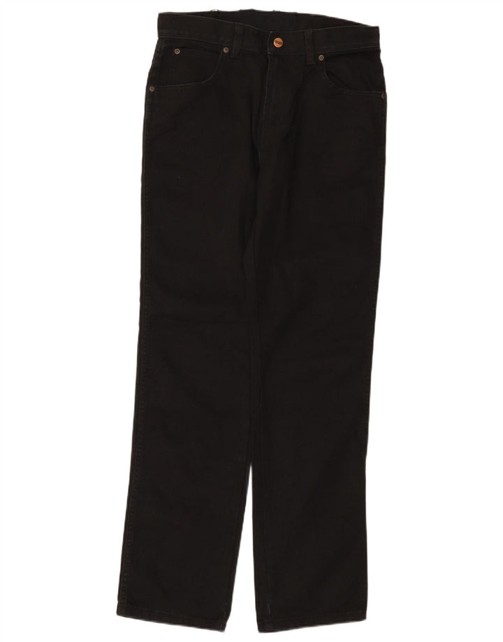 Wrangler Straight Jeans til mænd W30 L32 sort bomuld