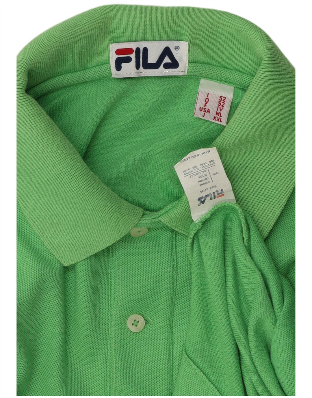 Fila Poloskjorte til mænd IT 52 Stor grøn bomuld