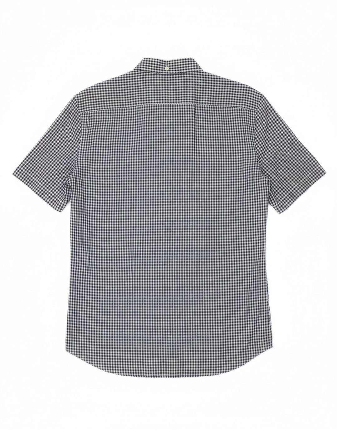 FRENCH CONNECTION Mens Short Sleeve Shirt Small Blue Gingham Cotton
