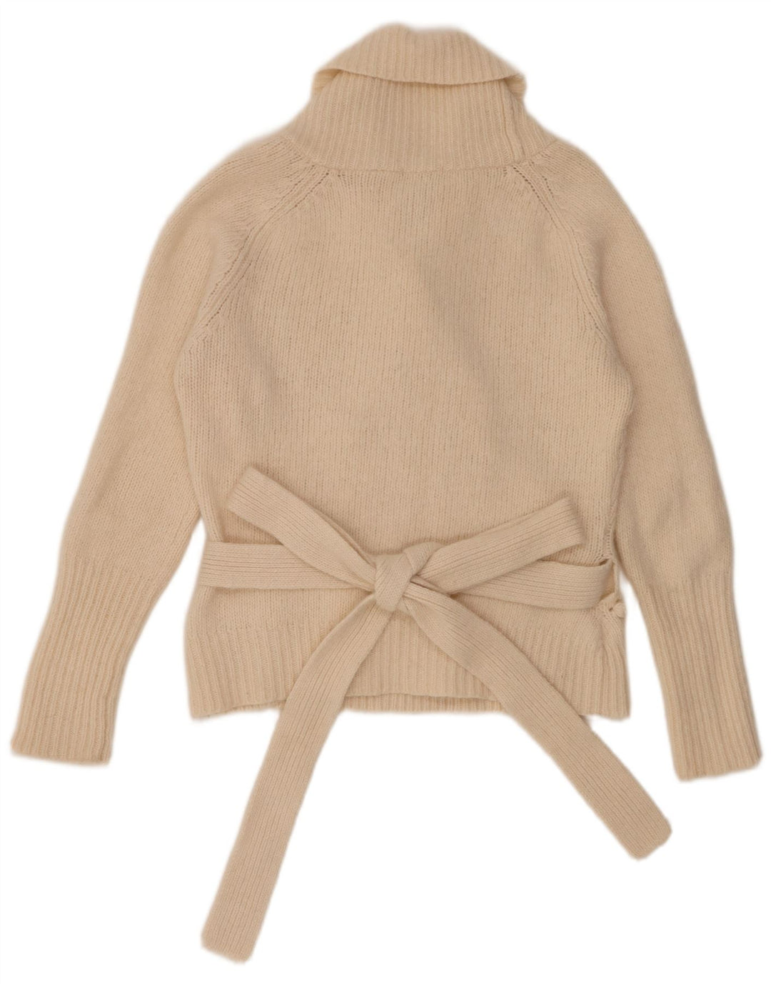 Ted Baker Womens Wrap Cardigan Sweater Størrelse 4 Large Beige Uld