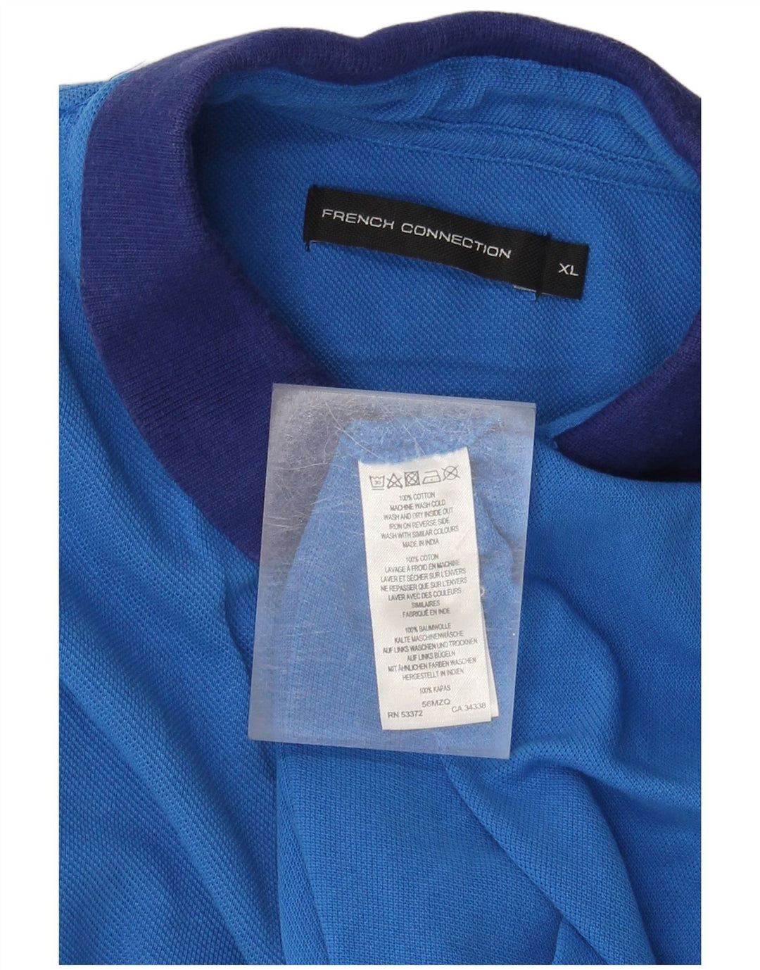 FRANSK FORBINDELSE Herre poloshirt XL Blå Bomuld