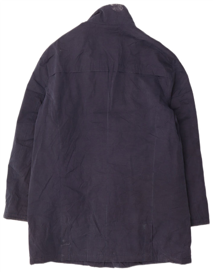 Marks & Spencer Herre Windbreaker Coat UK 38 Medium Navy Blue Bomuld