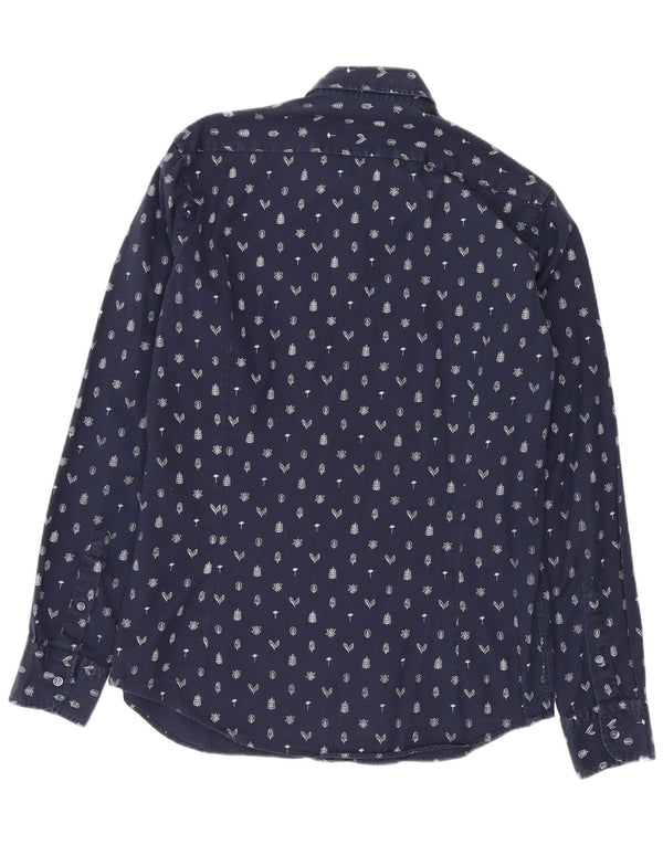 Massimo Dutti Herreskjorte Medium Navy Blue Floral