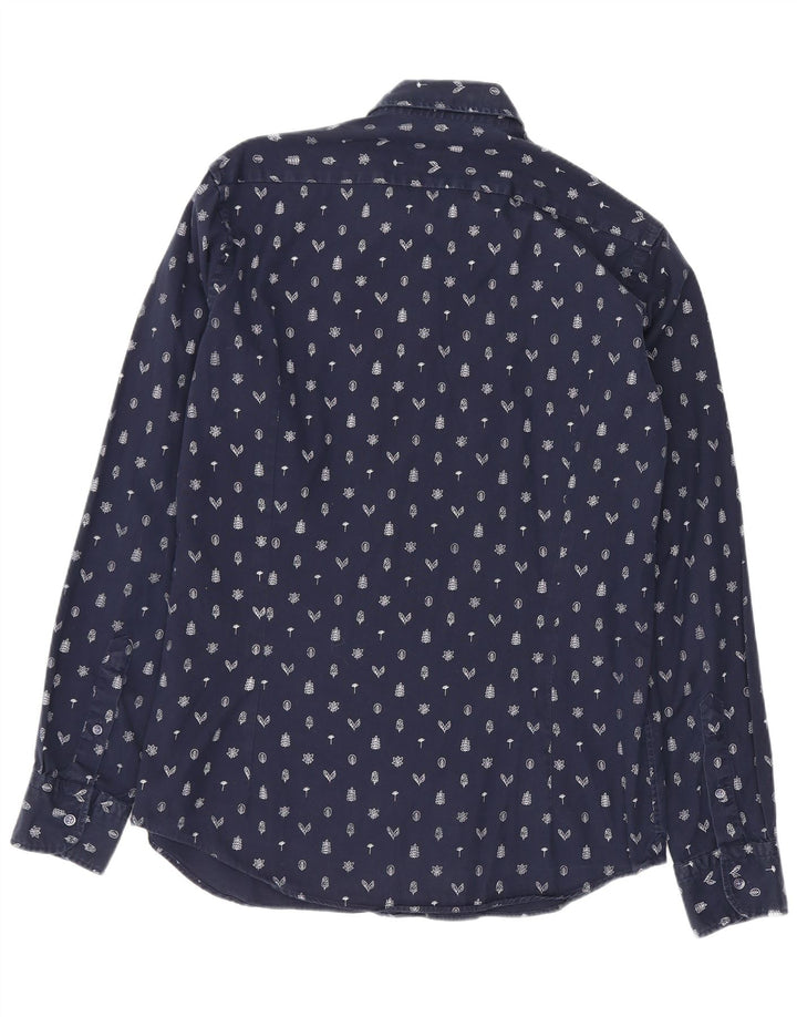 Massimo Dutti Herreskjorte Medium Navy Blue Floral
